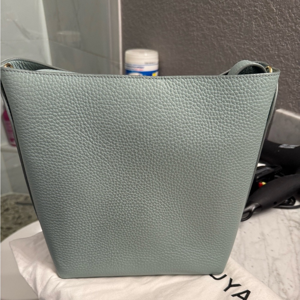 Cuyana Green Leather Satchel - Picture 9 of 11